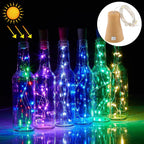 1m 10 LEDs SMD 0603 Solar Powered Copper Wire String Light Fairy Lamp Decorative Light, 1m Colorful Light 1m Colorful Light Colorful Light