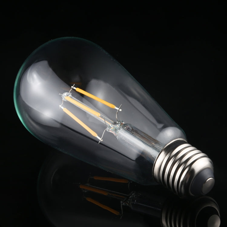 ST64 E27 4W 4 LEDs 600 LM 3000K Retro Dimming LED Filament Light Bulb Energy Saving Light, AC 220V, ST64 4W Warm White – TPU