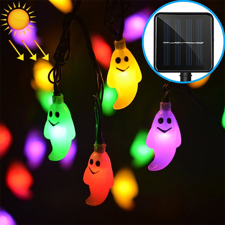 Ghost Shape 30 LEDs Outdoor Garden Waterproof Christmas Festival Decoration Solar Lamp String Colour