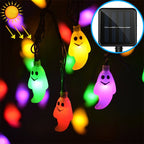Ghost Shape 30 LEDs Outdoor Garden Waterproof Christmas Festival Decoration Solar Lamp String Colour