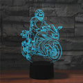 Motorcycle Shape 3D Colorful LED Vision Light Table Lamp, Charging Touch Version, Charging Touch Version Charging Touch Version
