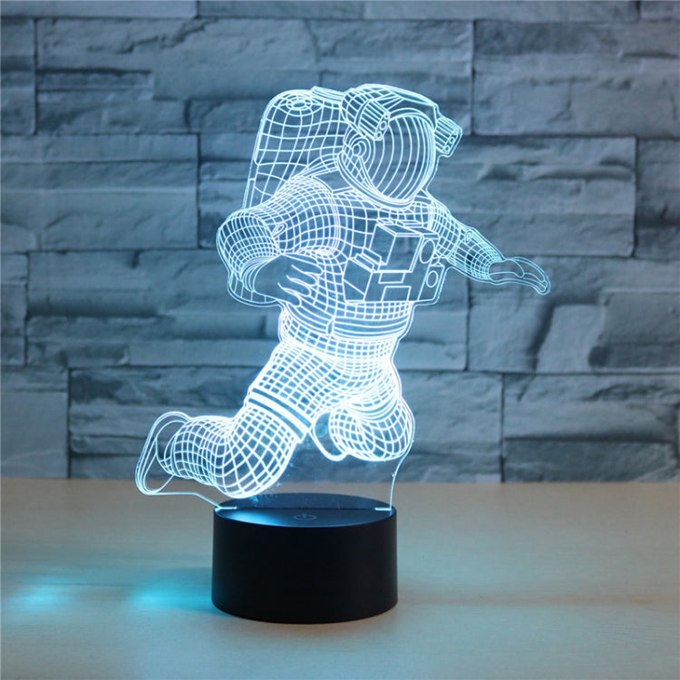Astronaut Shape 3D Colorful LED Vision Light Table Lamp, Crack Touch Version, Crack Touch Version Crack Touch Version