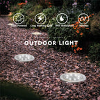 2 PCS 16 LEDs Solar Powered Buried Light Under Ground Lamp IP65 Waterproof Outdoor Garden Street Light, 16 LEDs