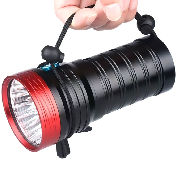 3 Gears, DB18 18xT6, Luminous Flux: 5400lm LED Flashlight, with 4 18650 Batteries Default Title