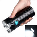 3 Gears, K18MAX 18xT6, Luminous Flux: 5400lm LED Flashlight, Without Battery – Waterproof, Aluminum Alloy, TPU Default Title