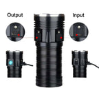 3 Gears, K18MAX 18xT6, Luminous Flux: 5400lm LED Flashlight, Without Battery – Waterproof, Aluminum Alloy, TPU