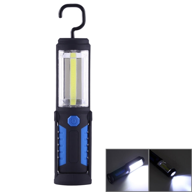 400 LM Multi-function USB Charging Portable Emergency Work Stand Light with Magnetic & 360 Degrees Swivel Hook Blue