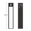20cm Original Xiaomi Youpin YEELIGHT LED Smart Human Motion Sensor Light Bar Rechargeable Wardrobe Cabinet Corridor Wall Lamps, 20cm 20cm Black