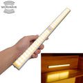 2.8W 60 LEDs Warm White Wide Screen Intelligent Human Body Sensor Light LED Corridor Cabinet Light, USB Charging Version, 2.8W 60 LEDs Warm White 2.8W 60 LEDs Warm White