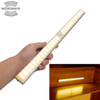 2.8W 60 LEDs Warm White Wide Screen Intelligent Human Body Sensor Light LED Corridor Cabinet Light, USB Charging Version, 2.8W 60 LEDs Warm White 2.8W 60 LEDs Warm White