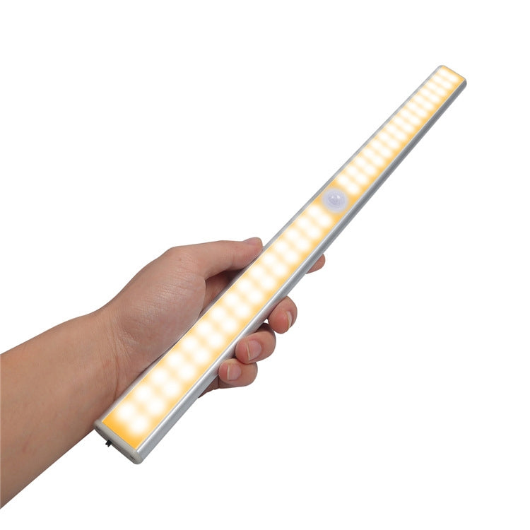 2.8W 60 LEDs Warm White Wide Screen Intelligent Human Body Sensor Light LED Corridor Cabinet Light, USB Charging Version, 2.8W 60 LEDs Warm White