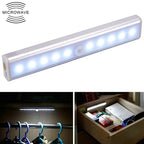 1.8W 10 LEDs White Light Wide Screen Intelligent Human Body Sensor Light LED Corridor Cabinet Light, Battery Version, 1.8W 10 LEDs White (Battery Version) 1.8W 10 LEDs White (Battery Version)