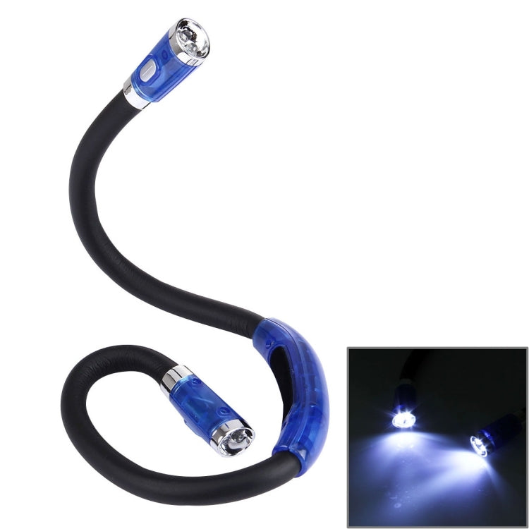 Creative Double Head Hands-free Neck Stereo Flashlight Working Light Auto Lamp with 4 LED Light & Soft Rubber Grip Neck Pad Default Title