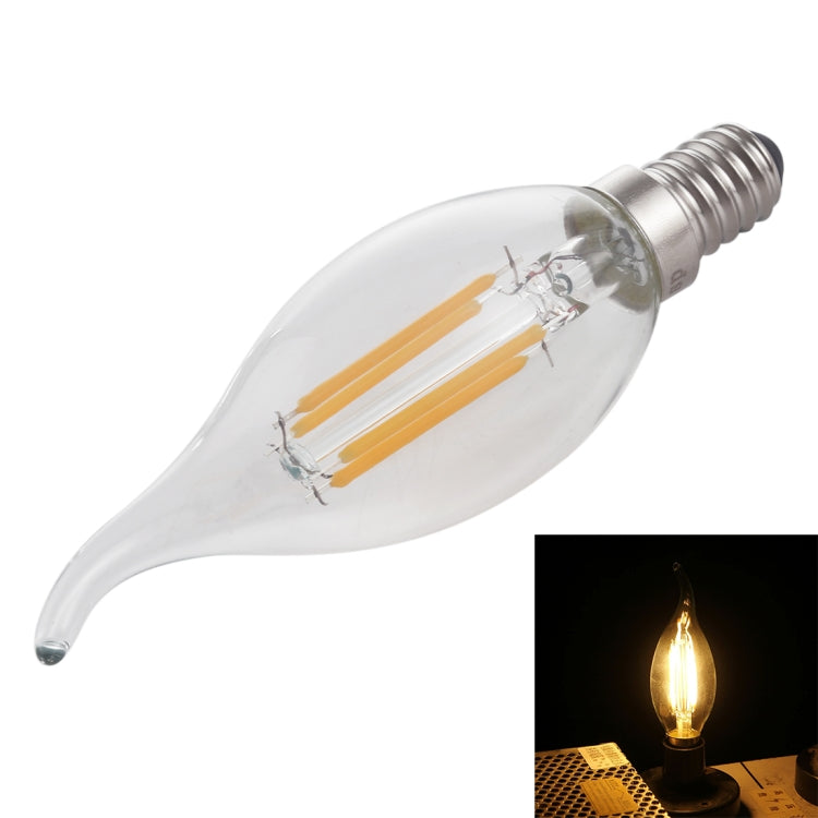 C35 E14 4W 4 LEDs 300 LM 3000K Dimmable Retro LED Filament Light Bulb Energy Saving Light, AC 220V, Long Tail E14 4W 220V Warm White, Long Tail E14 4W 220V White Light – TPU Long Tail E14 4W 220V Warm White Warm White