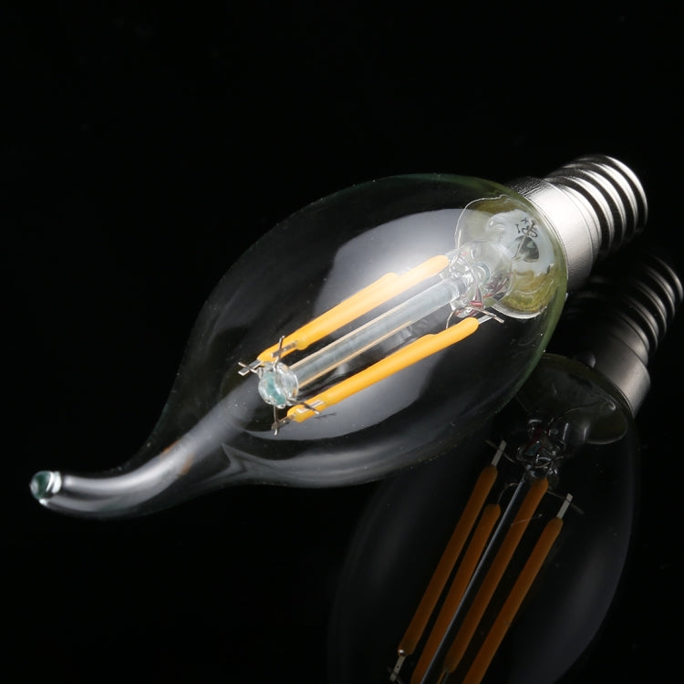 C35 E14 4W 4 LEDs 300 LM 3000K Dimmable Retro LED Filament Light Bulb Energy Saving Light, AC 220V, Long Tail E14 4W 220V Warm White, Long Tail E14 4W 220V White Light – TPU