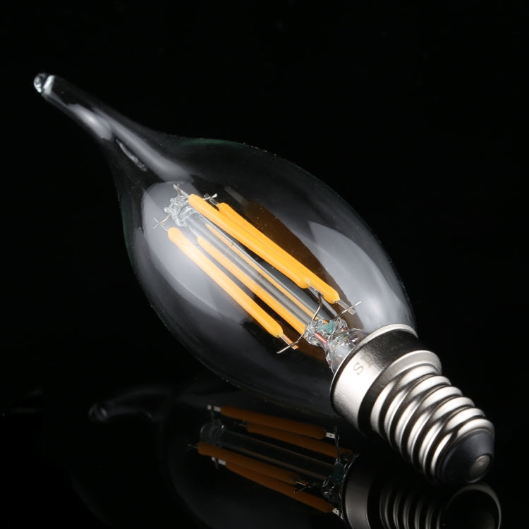 C35 E14 4W 4 LEDs 300 LM 3000K Dimmable Retro LED Filament Light Bulb Energy Saving Light, AC 220V, Long Tail E14 4W 220V Warm White, Long Tail E14 4W 220V White Light – TPU