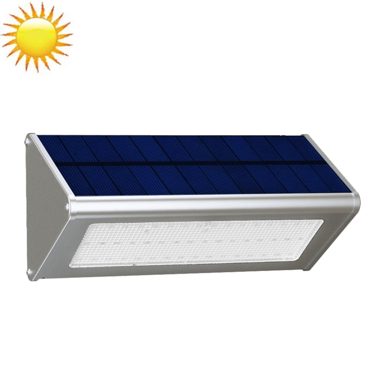 800 LM 48 LEDs SMD 2835 Sensor Triangle Energy Saving Wall Light with Solar Panel and Hidden Switch for Garden / Courtyard / Outdoor Camping(Silver) Default Title