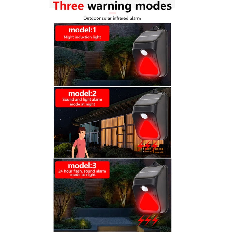 Solar Burglar Alarm Light Remote Control Human Body Induction Alarm – Waterproof