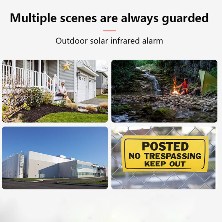 Solar Burglar Alarm Light Remote Control Human Body Induction Alarm – Waterproof