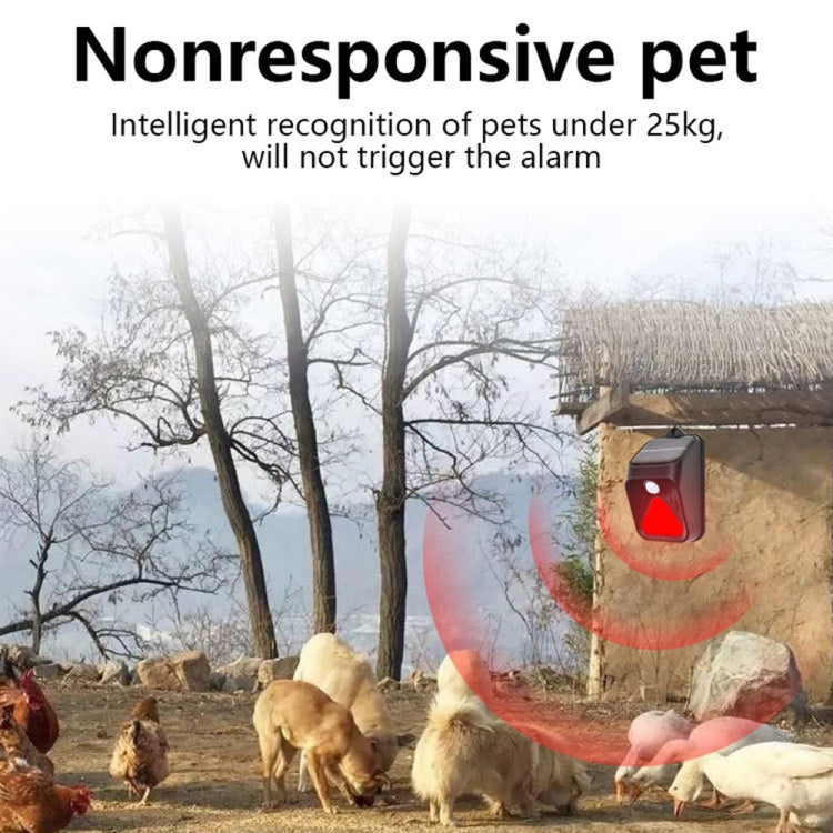 Solar Burglar Alarm Light Remote Control Human Body Induction Alarm – Waterproof