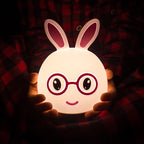 Creative Battery Powered LED Decoration Lamp Novelty Gift, Smile Pink Rabbit/Battery-Powered, Smile Blue Rabbit/Battery-Powered, Happy Pink Rabbit/Battery-Powered, Happy Blue Rabbit/Battery-Powered