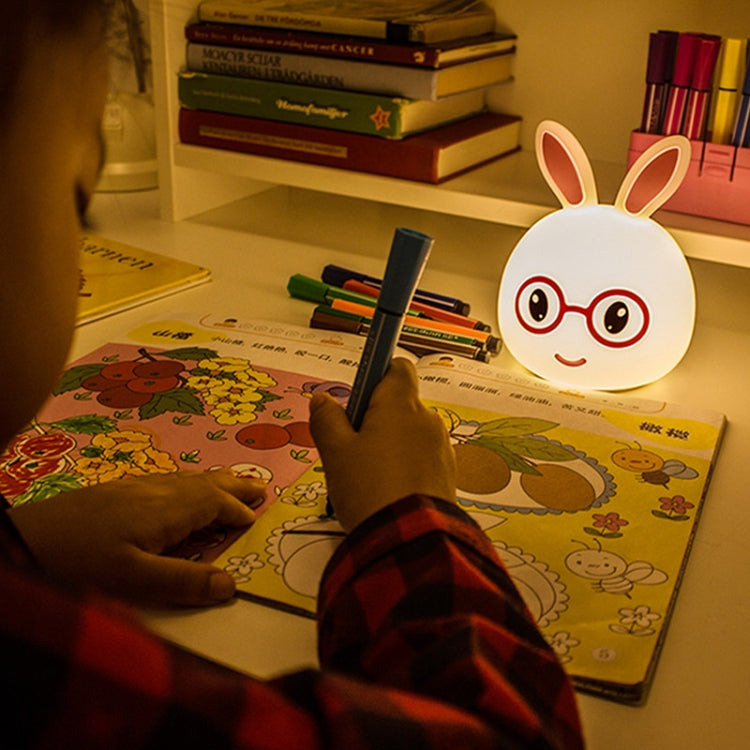 Creative Battery Powered LED Decoration Lamp Novelty Gift, Smile Pink Rabbit/Battery-Powered, Smile Blue Rabbit/Battery-Powered, Happy Pink Rabbit/Battery-Powered, Happy Blue Rabbit/Battery-Powered