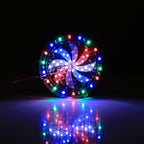 58 LEDs SMD 2835 Motorcycle Modified Windmill Angel Eyes RGB Light Fire Wheel Light Styling Flash Atmosphere Lamp, Diameter: 10cm, DC 12V, 58 LEDs Diameter: 10cm – Durable Build, Easy to Use 58 LEDs Diameter: 10cm