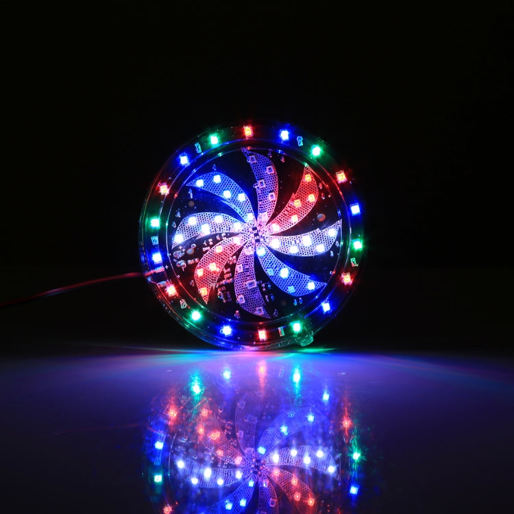 58 LEDs SMD 2835 Motorcycle Modified Windmill Angel Eyes RGB Light Fire Wheel Light Styling Flash Atmosphere Lamp, Diameter: 10cm, DC 12V, 58 LEDs Diameter: 10cm – Durable Build, Easy to Use 58 LEDs Diameter: 10cm