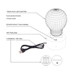 7 Color Discoloration Creative Visual Stereo Lamp Desk Lamp Night Light, Double Heart Balloon Style