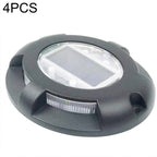 4 PCS LED Solar Powered Embedded Ground Lamp IP68 Waterproof Outdoor Garden Lawn Lamp Black