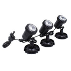 3 In 1 Red Green Blue Light Lawn Insertion Pool Diving Solar Spotlight, Red Green Blue Light