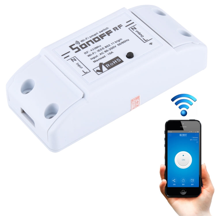Sonoff 433MHz DIY WiFi Smart Wireless Remote Control Timer Module Power Switch for Smart Home, Support iOS and Android, 433MHz 433MHz