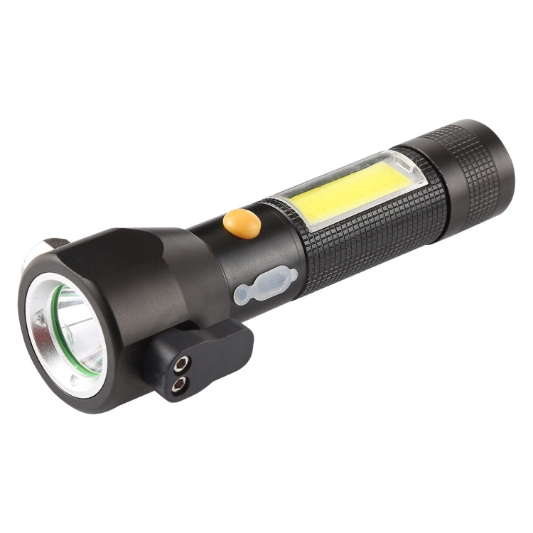10W 450 Lumens IPX4 Waterproof Rechargeable LED Flashlight with Safety Hammer & 3-Modes Default Title