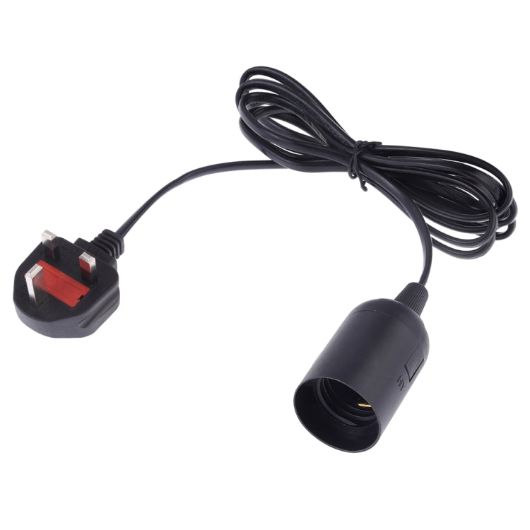 E27 Wire Cap Lamp Holder Chandelier Power Socket with 1.8m Extension Cable, Big UK Plug, Big UK Plug, 1.8m Big UK Plug, 1.8m Black