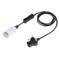 E14 Wire Cap Switch Lamp Holder Chandelier Power Socket with 1.2m Extension Cable, AU Plug, Small UK Plug, 1.2m, EU Plug, 1.5m, US Plug, 1.5m, Big UK Plug, 1.5m, AU Plug, 1.2m Small UK Plug, 1.2m White