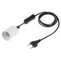 E27 Wire Cap Switch Lamp Holder Chandelier Power Socket with 1.2m Extension Cable, Small UK Plug, EU Plug, 1.5m, AU Plug, 1.2m, Big UK Plug, 1.5m, US Plug, 1.5m, Small UK Plug, 1.2m EU Plug, 1.5m White