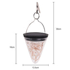 Solar Energy Conical Starlight Pendent Lamp IP55 Waterproof Outdoor Garden Decoration Light
