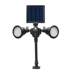 Solar Powered Robot LED Spotlight Double-headed Smart Sensor Light for Outdoor Lawn