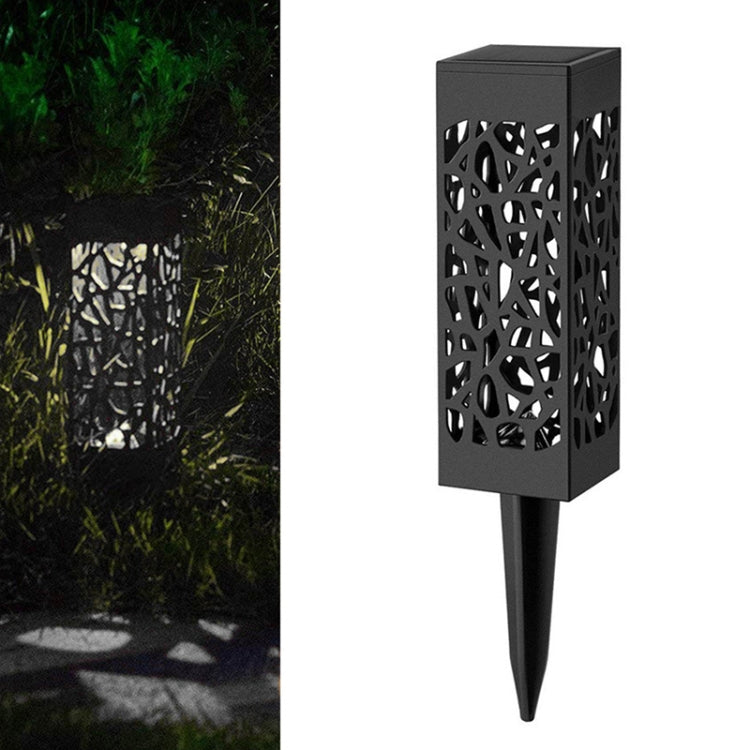 Outdoor Hollowing Out Solar Energy Garden Lawn Lamp White Light