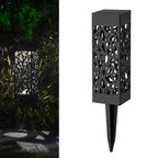 Outdoor Hollowing Out Solar Energy Garden Lawn Lamp White Light