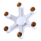 1 to 6 E27 Standard Lamp Holder Base Converter LED Light Bulbs Socket Adapter, 1 to 6 1 to 6