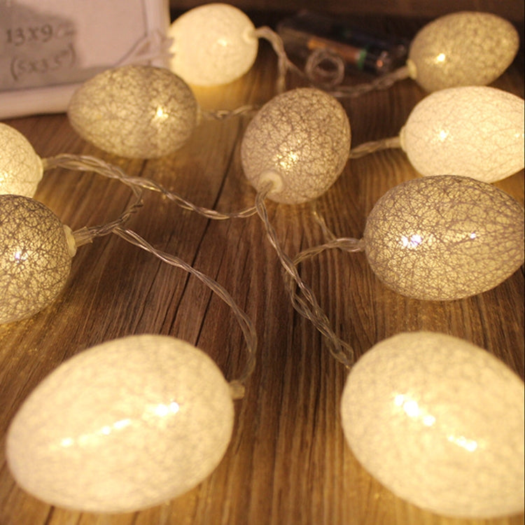 Battery Powered 1.8m 10 LEDs Cotton Thread Colour Egg Lamp String Easter Holiday Party Household Decorative Light, 1.8m(Battery Powered) – Durable Build, Easy to Use