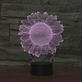 Sunflower Black Base Creative 3D LED Decorative Night Light, USB with Touch Button Version, USB with Touch Button Version USB with Touch Button Version