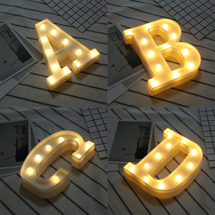 Dry Battery Powered Warm White Standing Hanging LED Holiday Light, A, N, B, O, C, P, D, Q, E, R, F, T, G, U, I, V, J, W, K, X, L, M, Z