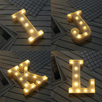 Dry Battery Powered Warm White Standing Hanging LED Holiday Light, A, N, B, O, C, P, D, Q, E, R, F, T, G, U, I, V, J, W, K, X, L, M, Z
