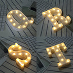 Dry Battery Powered Warm White Standing Hanging LED Holiday Light, A, N, B, O, C, P, D, Q, E, R, F, T, G, U, I, V, J, W, K, X, L, M, Z