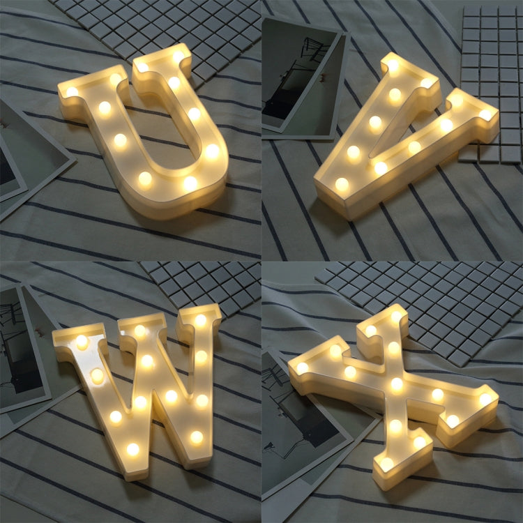 Dry Battery Powered Warm White Standing Hanging LED Holiday Light, A, N, B, O, C, P, D, Q, E, R, F, T, G, U, I, V, J, W, K, X, L, M, Z