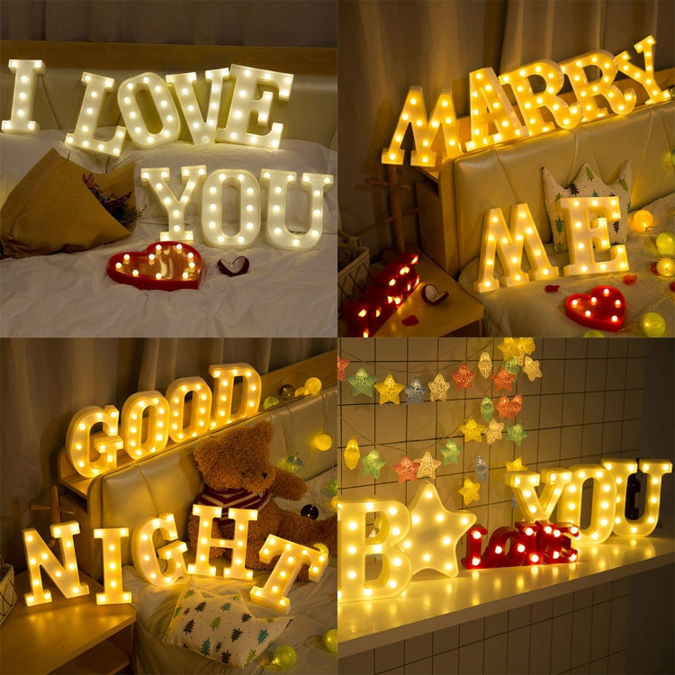 Dry Battery Powered Warm White Standing Hanging LED Holiday Light, A, N, B, O, C, P, D, Q, E, R, F, T, G, U, I, V, J, W, K, X, L, M, Z