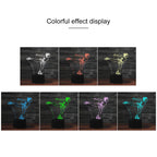 Ice Skating Black Base Creative 3D LED Decorative Night Light, Powered by USB and Battery, Powered by USB and Battery – Durable Build, Easy to Use