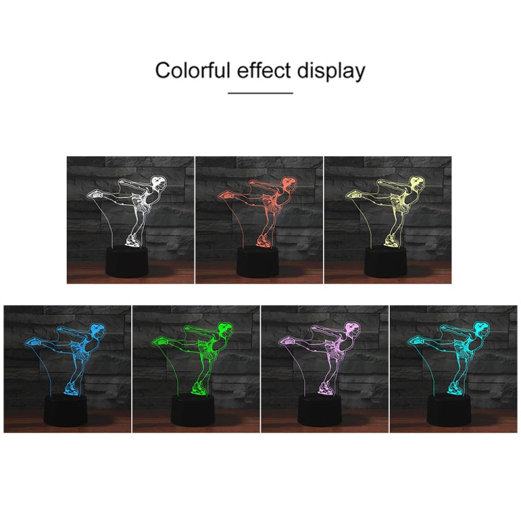 Ice Skating Black Base Creative 3D LED Decorative Night Light, Powered by USB and Battery, Powered by USB and Battery – Durable Build, Easy to Use
